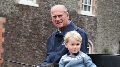 The Duke of Edinburgh pictured with Prince George in an image taken by the Duchess of Cambridge